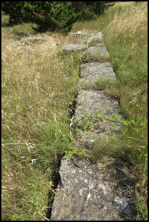 Mur A, salle à piliers, vu du sud